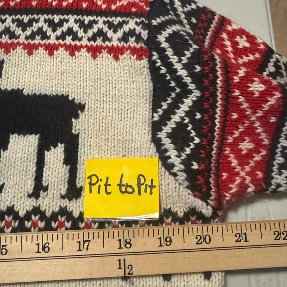 Vintage Polo Ralph Lauren Winter Moose Pullover Sweater Cashmere Angora Men's M - Picture 6 of 16